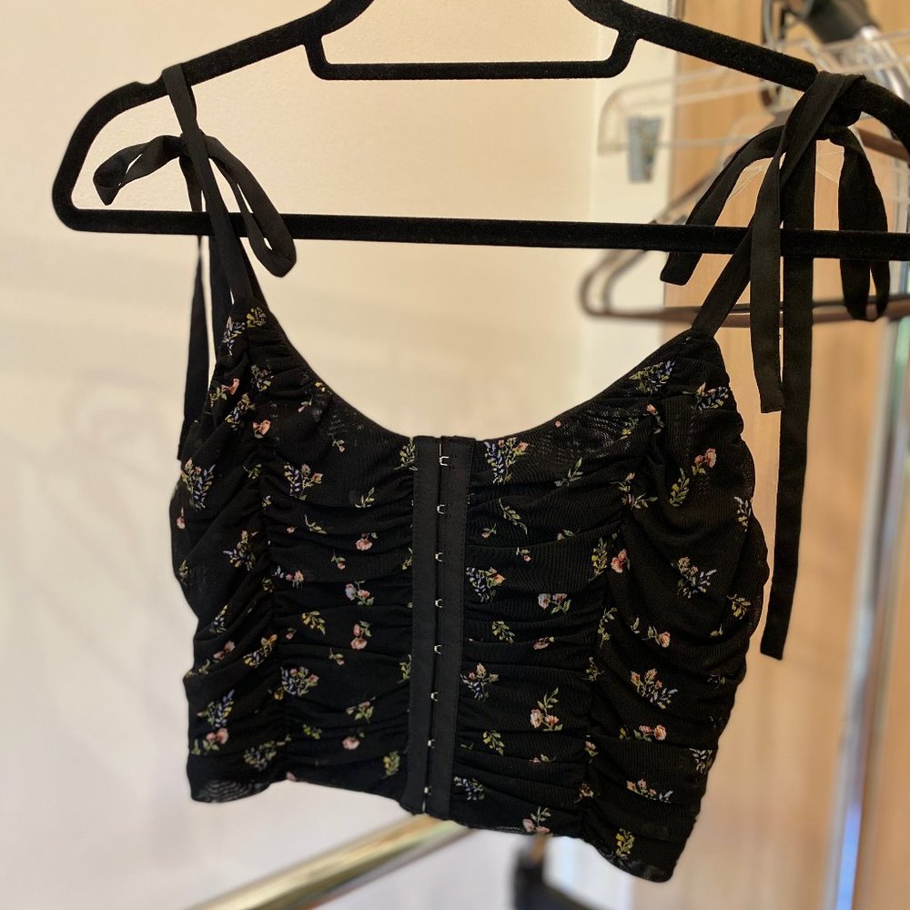 XXI Floral corset crop top